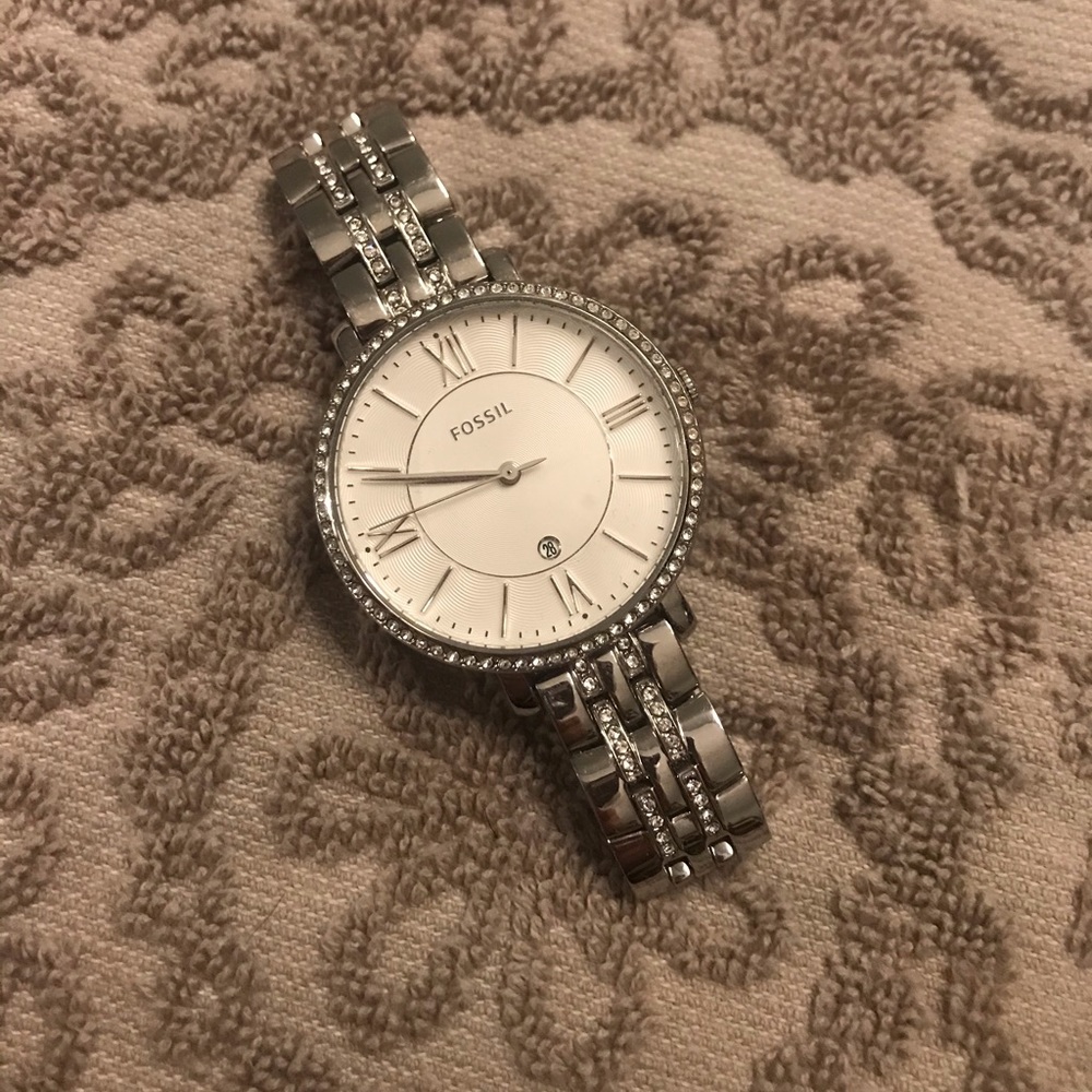 Silver Fossil watch